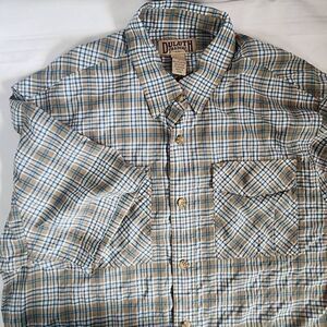 Duluth Trading Co Short-Sleeve Button-up Plaid Men's Shirt Size XL G20